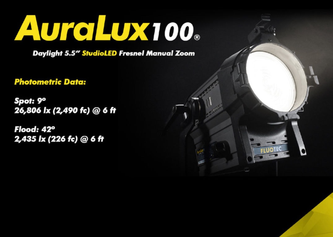 AuraLux 100 Daylight 5.5" StudioLED Fresnel Manual Zoom