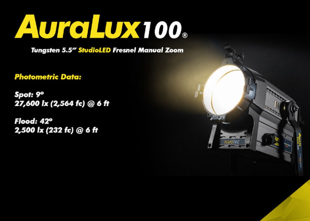 AuraLux 100 Tungsten 5.5" StudioLED Fresnel Manual Zoom